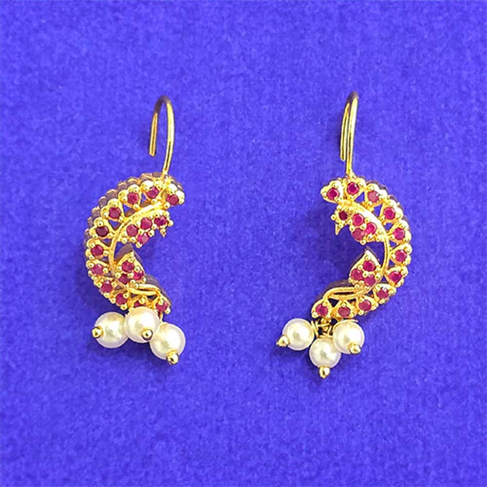Antique Moti Earring With Gold Plating