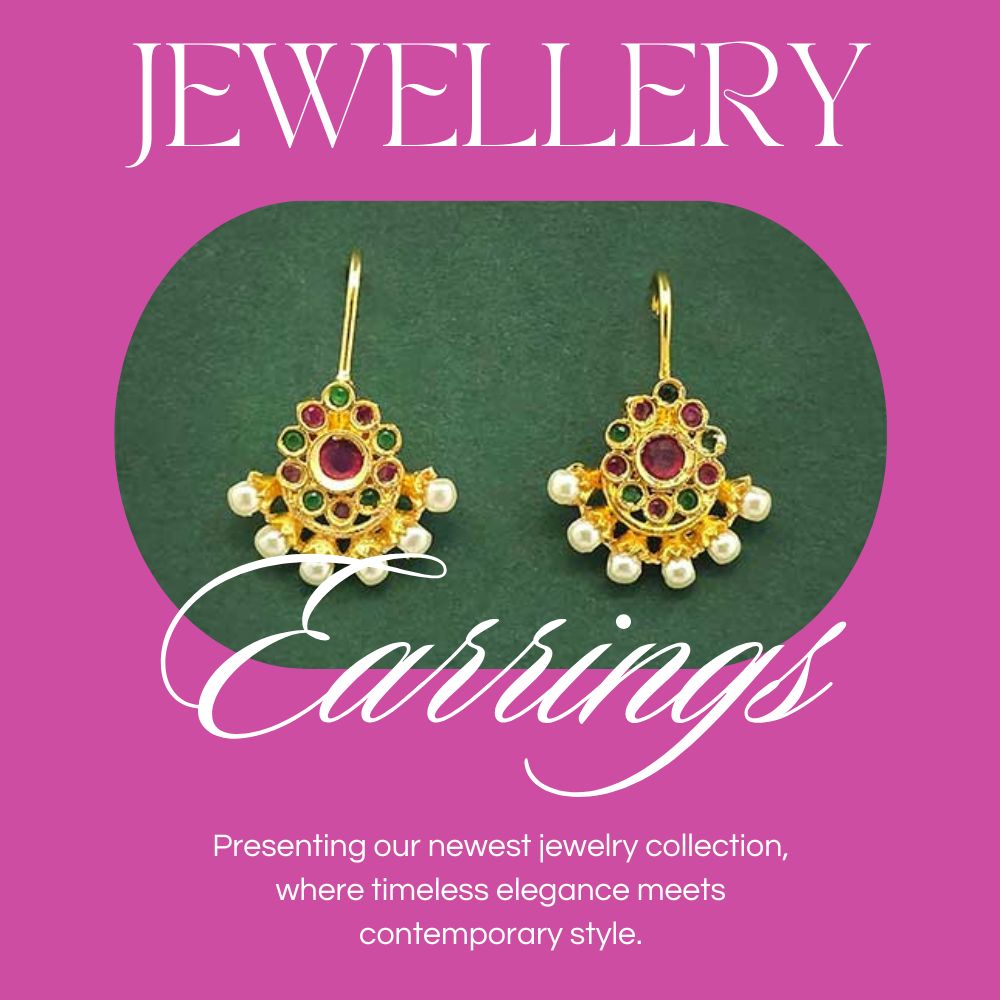 Antique Pearl Earring With Gold Plating