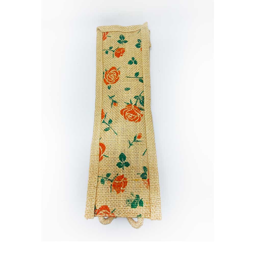 SANVISH Zen Z fashion Eco-Friendly Jute Water Bottle Carry Bag: Dual Compartment Design, Reusable and Sustainable. Suitable for Gifting Purpose. (Clear Window, Pack of 2)SHIBUI Eco-Friendly Jute Water Bottle Carry Bag